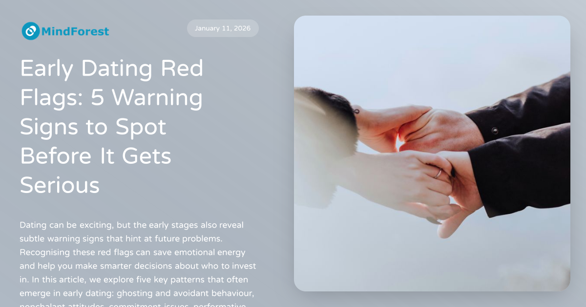 Early Dating Red Flags: 5 Warning Signs to Spot Before It Gets Serious