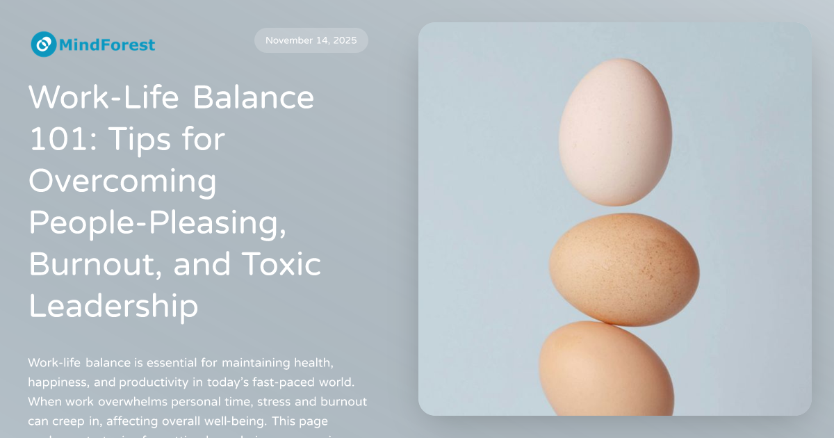 Work-Life Balance 101: Tips for Overcoming People-Pleasing, Burnout ...