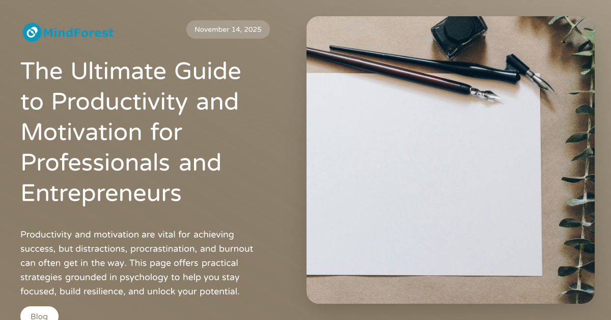 The Ultimate Guide to Productivity and Motivation for Professionals and ...