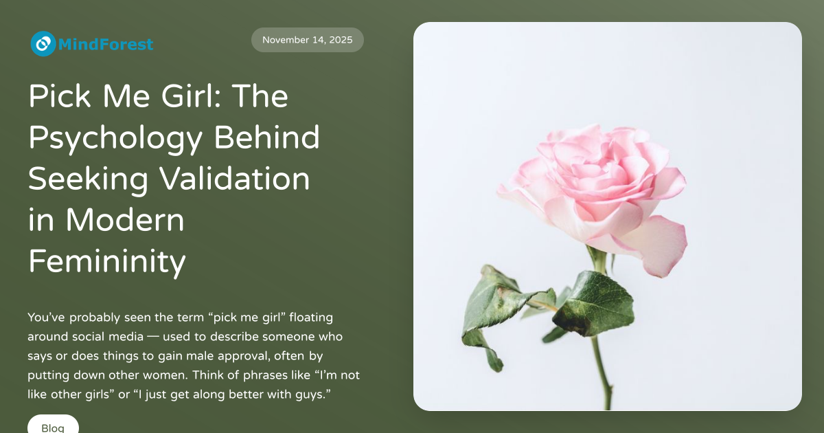 Pick Me Girl: The Psychology Behind Seeking Validation in Modern Femininity